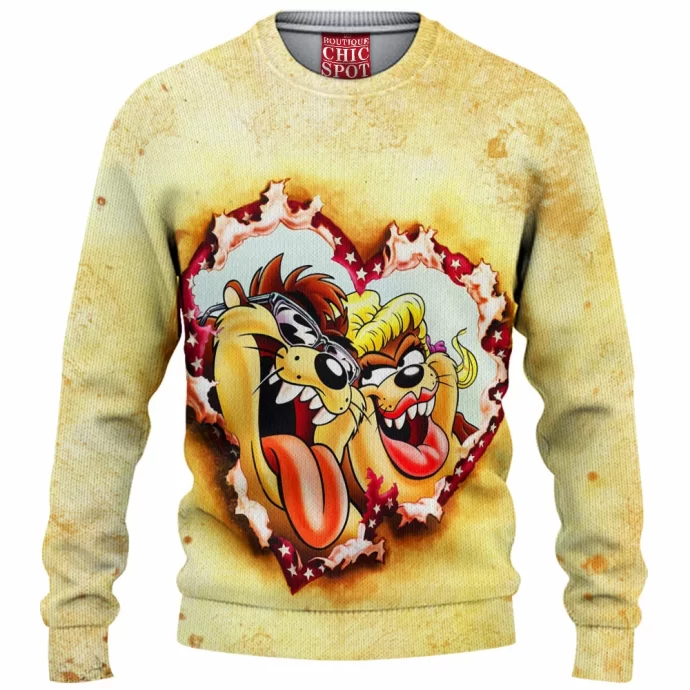 Taz Cartoon, Animation Knitted Sweater