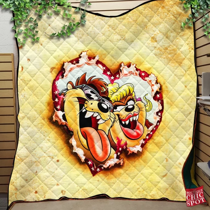 Taz Cartoon, Animation Quilt Blanket