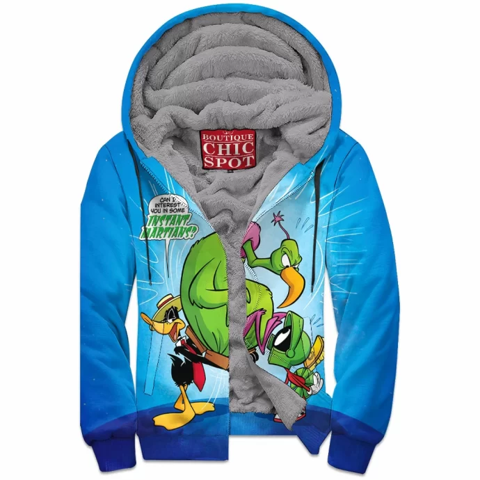 Marvin the Martian Zip Fleece Hoodie