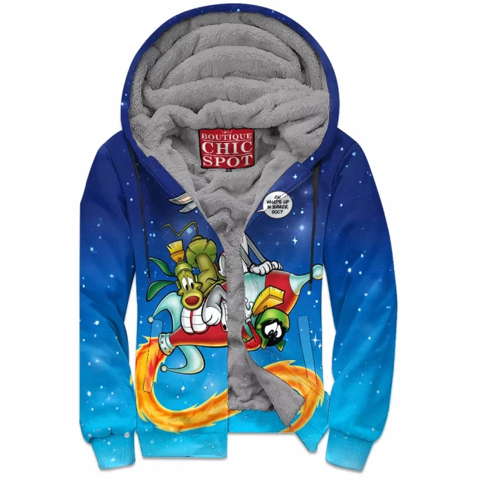 Marvin the Martian Zip Fleece Hoodie