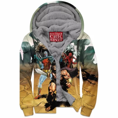 Avengers Zip-Fleece-Hoodie, Comic Zip-Fleece-Hoodie