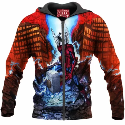 Comic Zip-Hoodie, Spider-man Zip-Hoodie