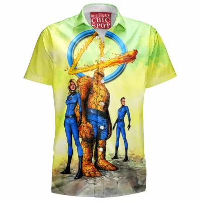 Comic Hawaiian-Shirt, Fantastic Four Hawaiian-Shirt