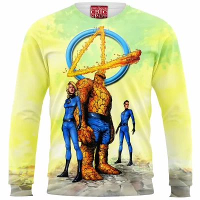 Comic Zip Sweatshirt, Fantastic Four Zip Sweatshirt