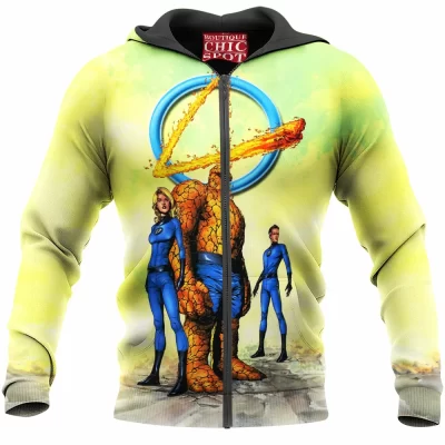 Comic Zip-Hoodie, Fantastic Four Zip-Hoodie
