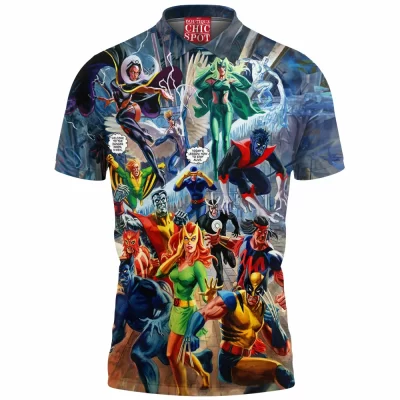 Comic Polo Shirt, X-men Polo Shirt