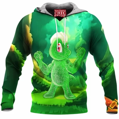 Anime Fleece-Hoodie, Machop Fleece-Hoodie, Pokemon Fleece-Hoodie
