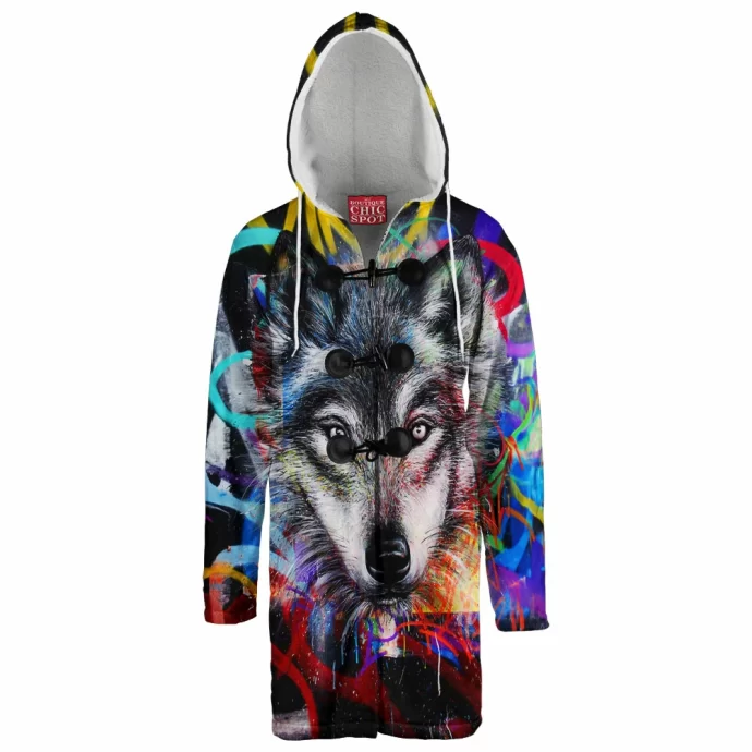 Wolf Hooded Cloak Coat