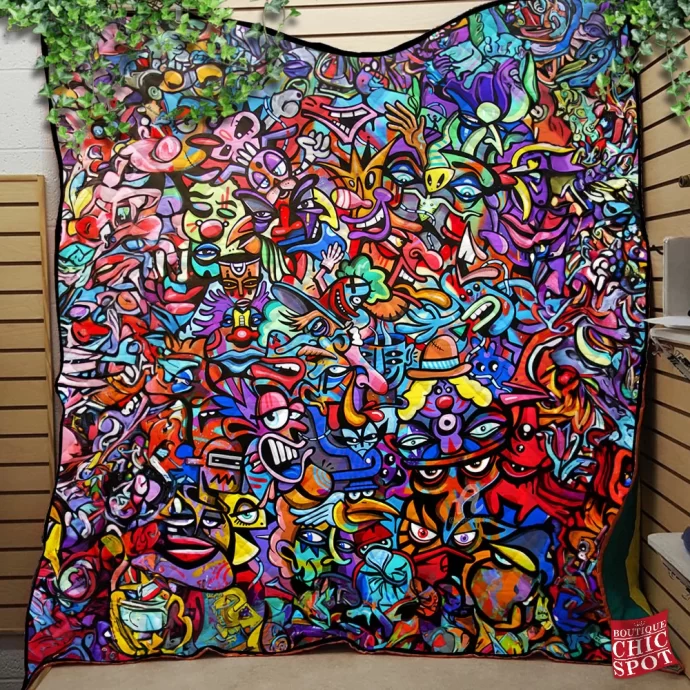 Cartoon, Animation Quilt Blanket