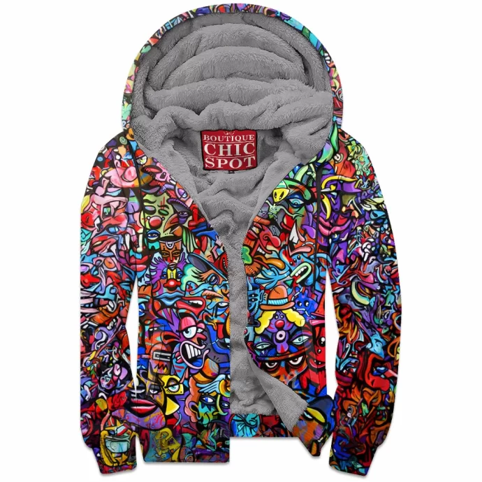 Cartoon, Animation Zip Fleece Hoodie