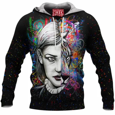 Leopard Fleece-Hoodie