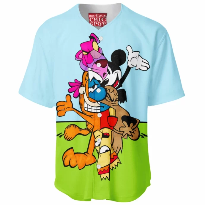 Cartoon, Animation Characters Baseball Jersey