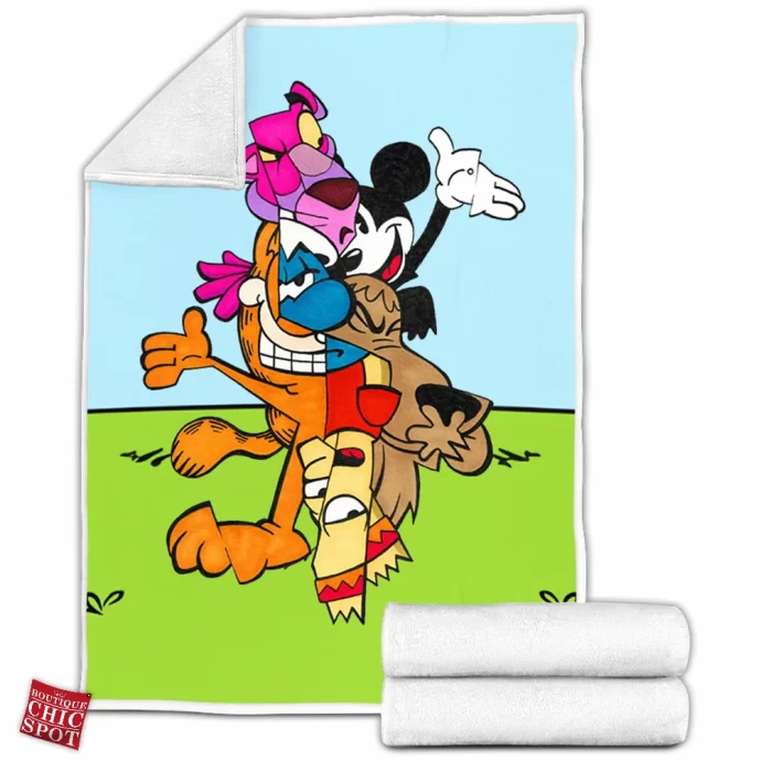 Cartoon, Animation Characters Fleece Blanket