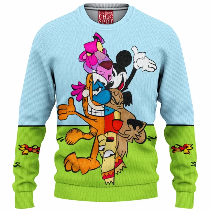 Cartoon, Animation Characters Knitted Sweater