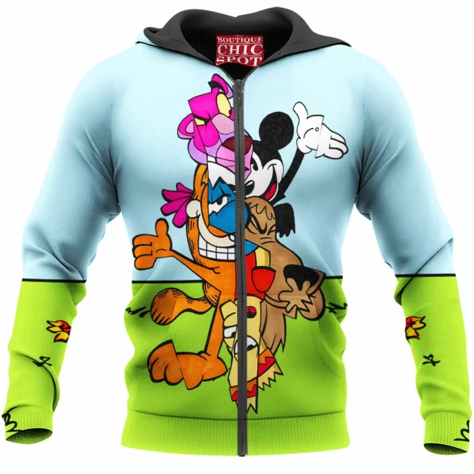 Cartoon, Animation Characters Zip Hoodie