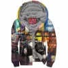 Abstract Zip-Fleece-Hoodie
