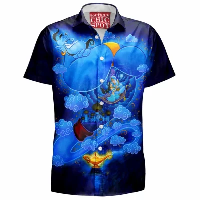 Aladdin Hawaiian-Shirt, Animation Hawaiian-Shirt, Disney Hawaiian-Shirt, Genie Hawaiian-Shirt