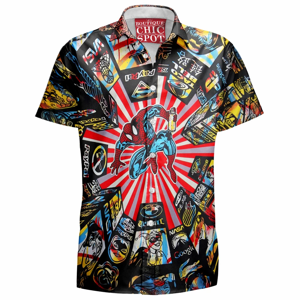 Comic Hawaiian-Shirt, Spider-man Hawaiian-Shirt 1 N HUY Boutique 7010 Hawaiian Shirt