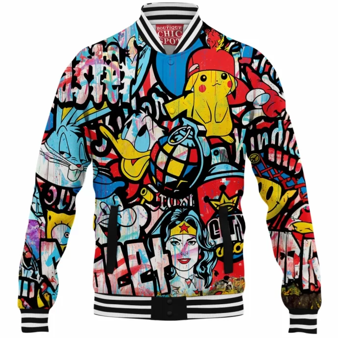 Cartoon, Animation Characters Baseball Jacket