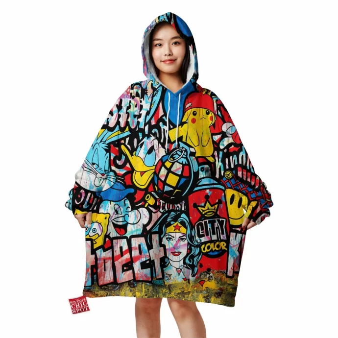 Cartoon, Animation Characters Blanket Hoodie