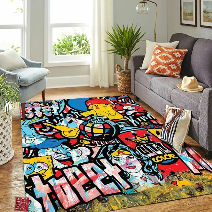 Cartoon, Animation Characters Rectangle Rug