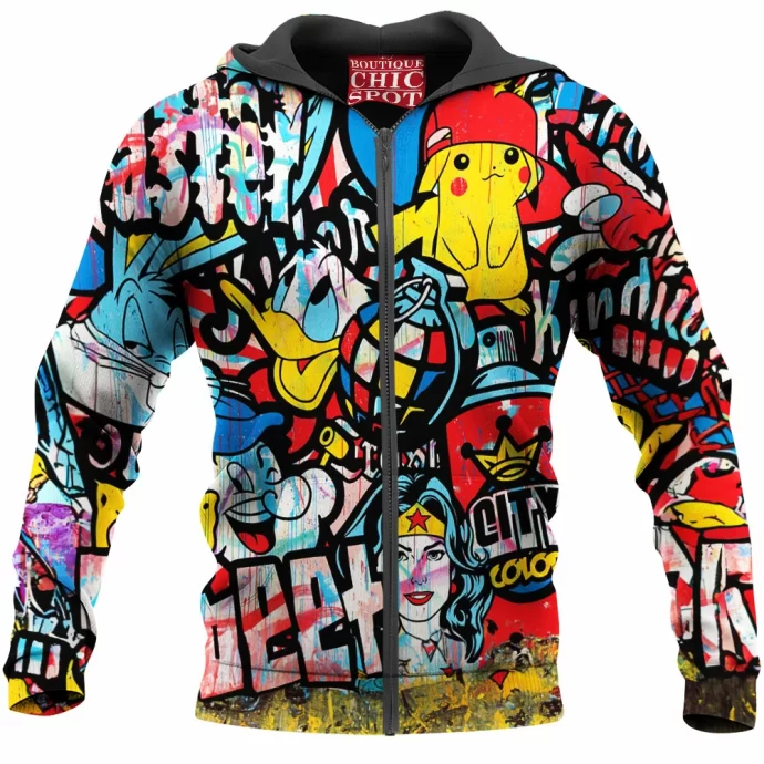 Cartoon, Animation Characters Zip Hoodie