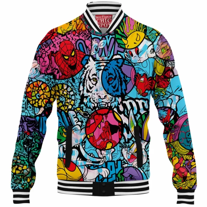 Cartoon, Animation Characters Baseball Jacket