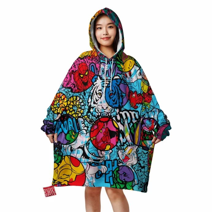 Cartoon, Animation Characters Blanket Hoodie