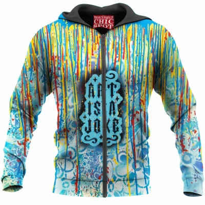 Abstract Zip-Hoodie