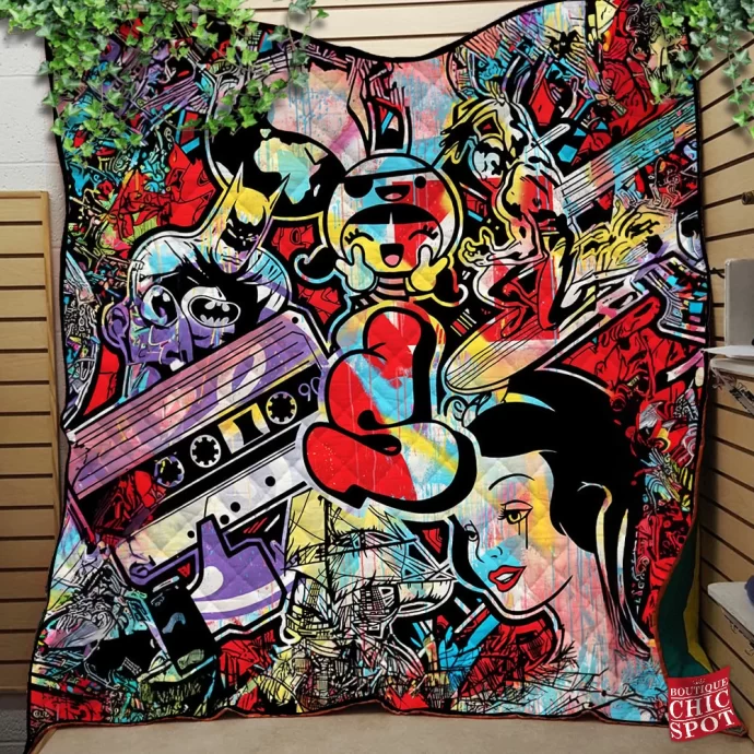 Cartoon, Animation Characters Quilt Blanket