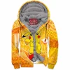 Anime Zip-Fleece-Hoodie, Pikachu Zip-Fleece-Hoodie, Pokemon Zip-Fleece-Hoodie