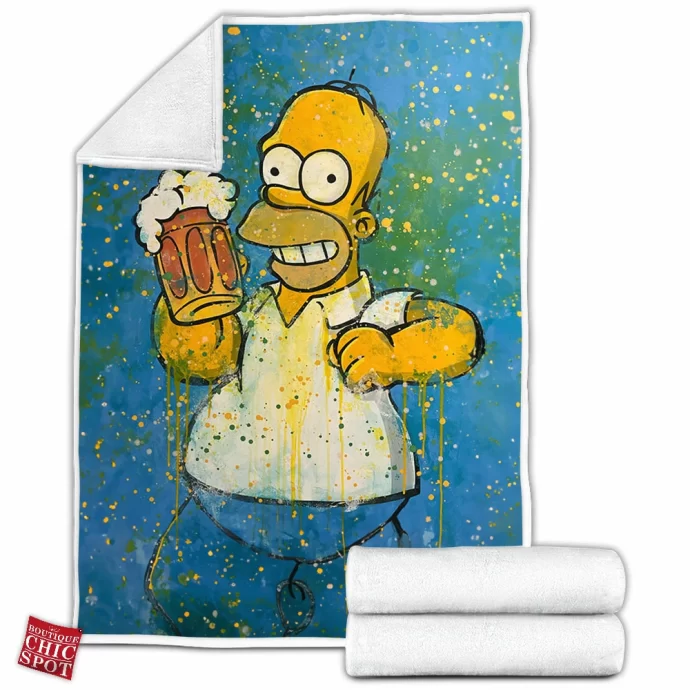 Homer Simpson Fleece Blanket