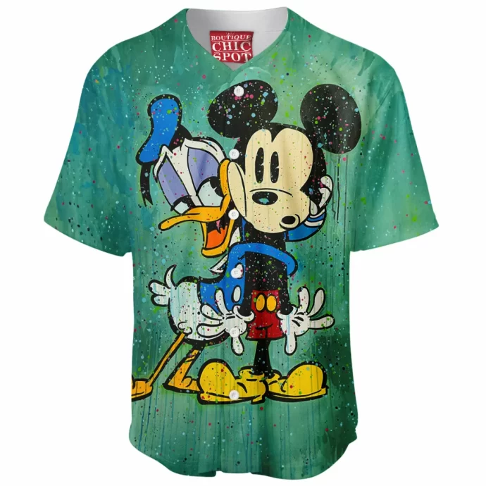 Donald Duck and Mickey Mouse Baseball Jersey