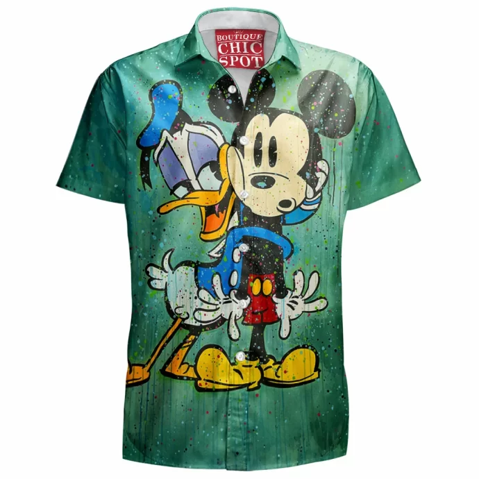 Donald Duck and Mickey Mouse Hawaiian Shirt