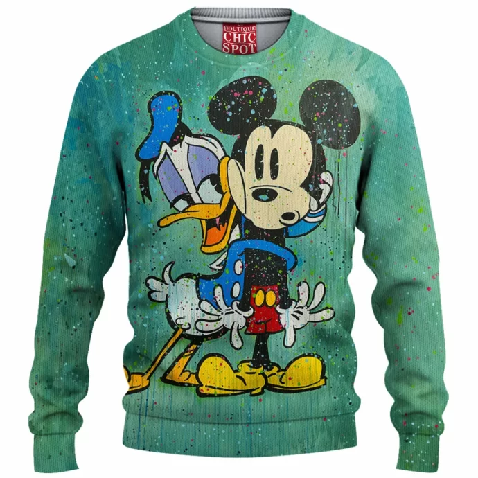 Donald Duck and Mickey Mouse Knitted Sweater