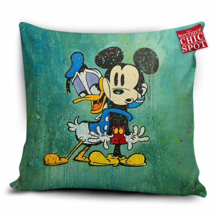 Donald Duck and Mickey Mouse Pillow Cover