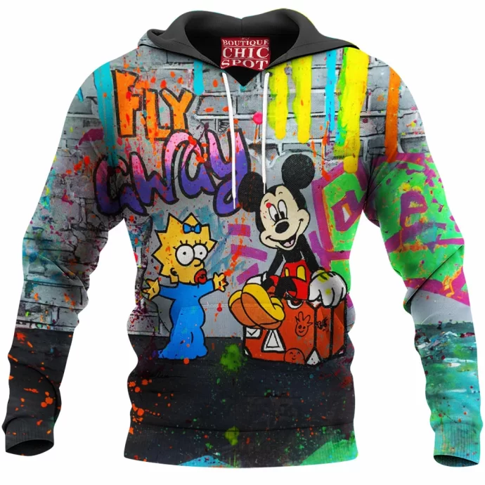 Maggie Simpson and Mickey Mouse Hoodie