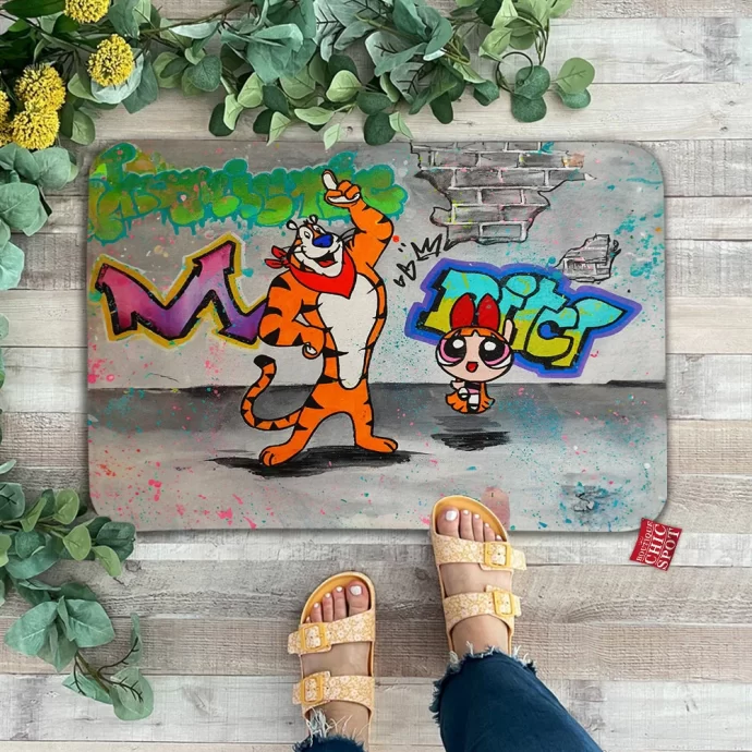 Tiger and Powerpuff Girl Doormat