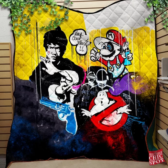 Bruce Lee Quilt Blanket