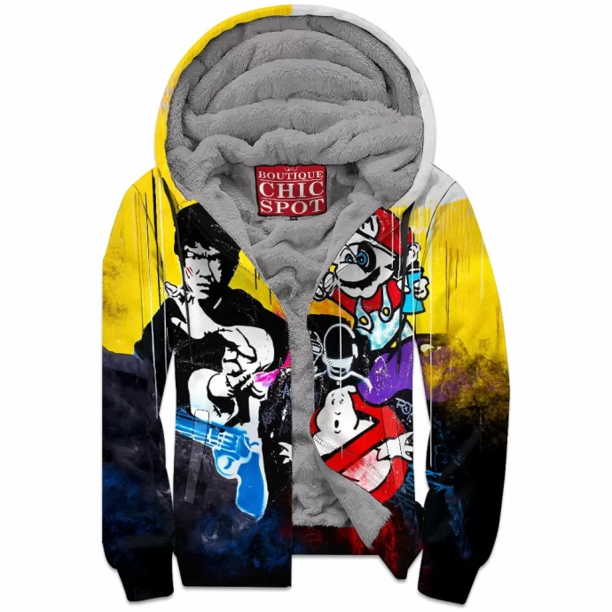 Bruce Lee Zip Fleece Hoodie