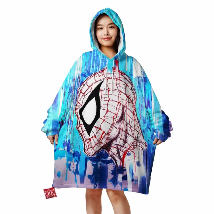 Spider-man and Black Cat,Meow Blanket Hoodie