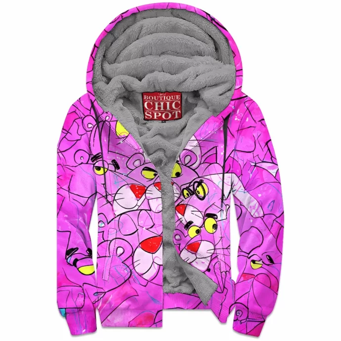 Pink Panther Zip Fleece Hoodie