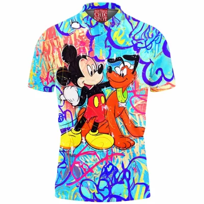 Animation Polo Shirt, Mickey Mouse Polo Shirt, Disney Polo Shirt