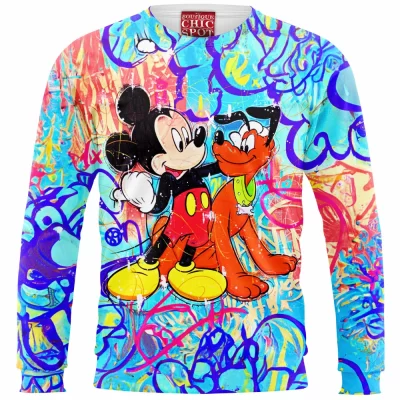 Mickey Mouse Sweatshirt, Animation Sweatshirt, Animated Sweatshirt