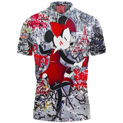 Animation Polo Shirt, Minnie Mouse Polo Shirt, Disney Polo Shirt
