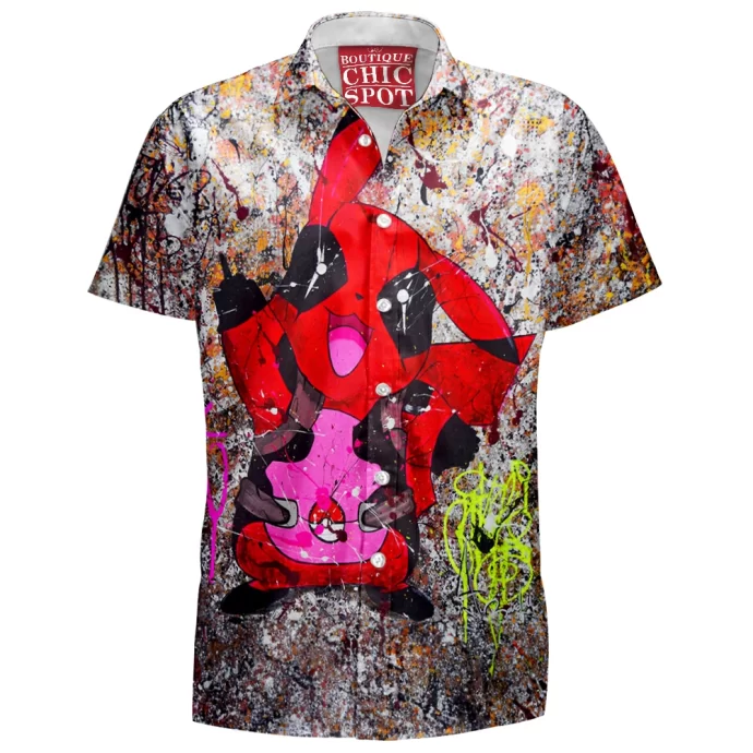 Pikachu x Deadpool Hawaiian Shirt