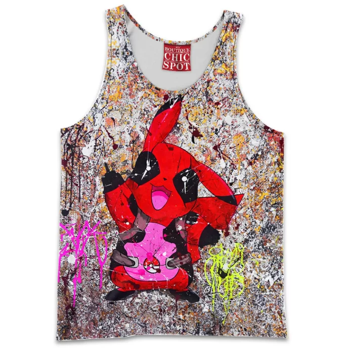 Pikachu x Deadpool Tank Top