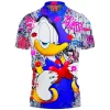 Animation Polo Shirt, Donald Duck Polo Shirt, Disney Polo Shirt