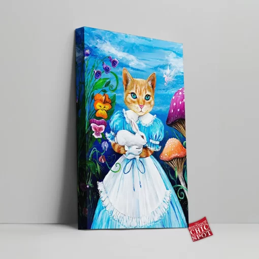 Alice Cat Canvas Wall Art