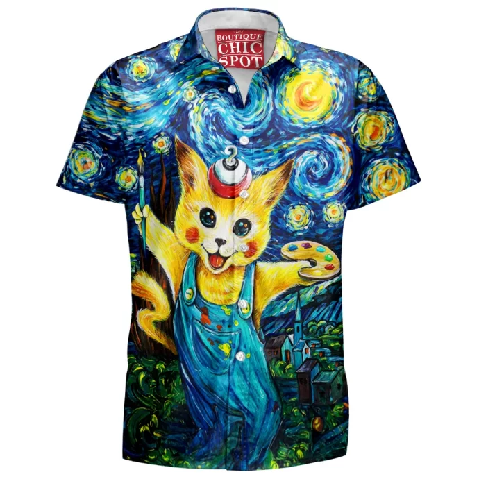 Pikachu Cat Hawaiian Shirt